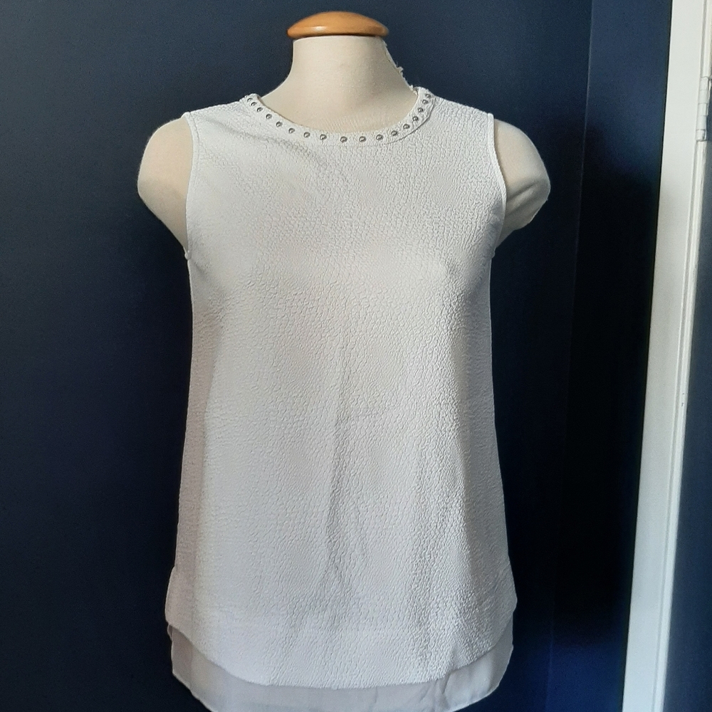 Karl Lagerfeld white sleeveless top xs